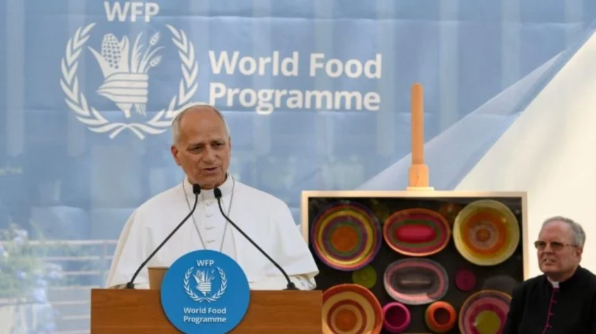 Pope Leo XIV visits WFP Rome headquarters